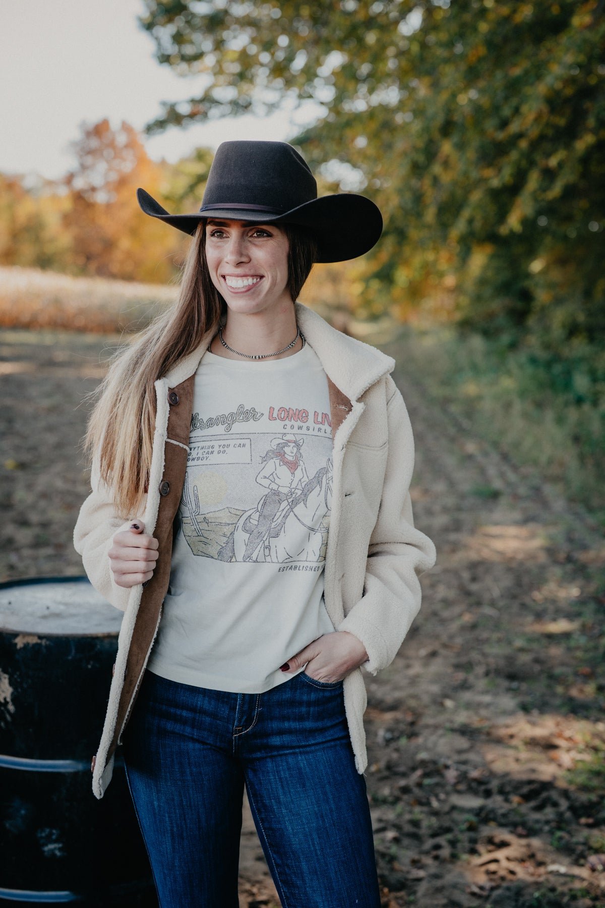 'Comic Cowgirl' Women's Wrangler Graphic T