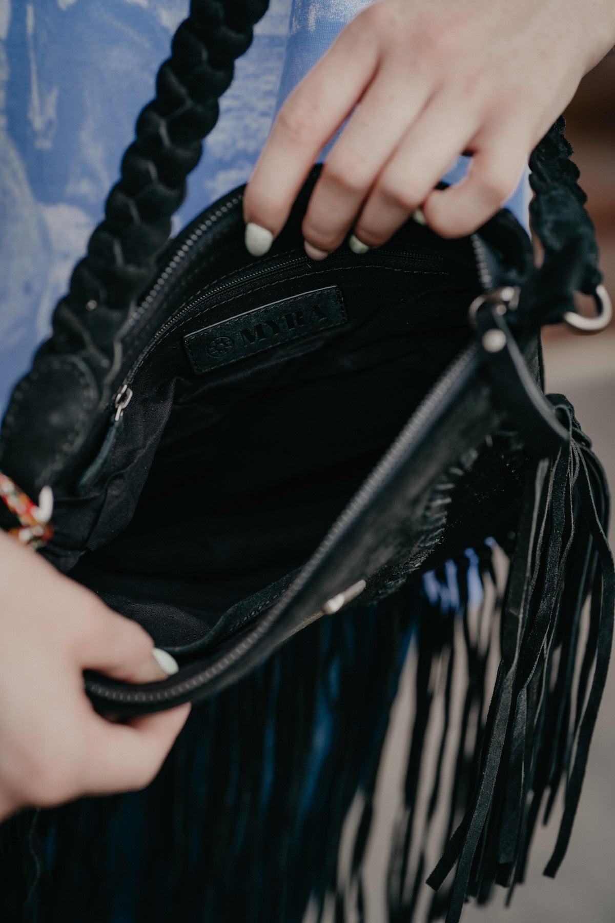 Mustang's Luck Suede and Hairon Bag