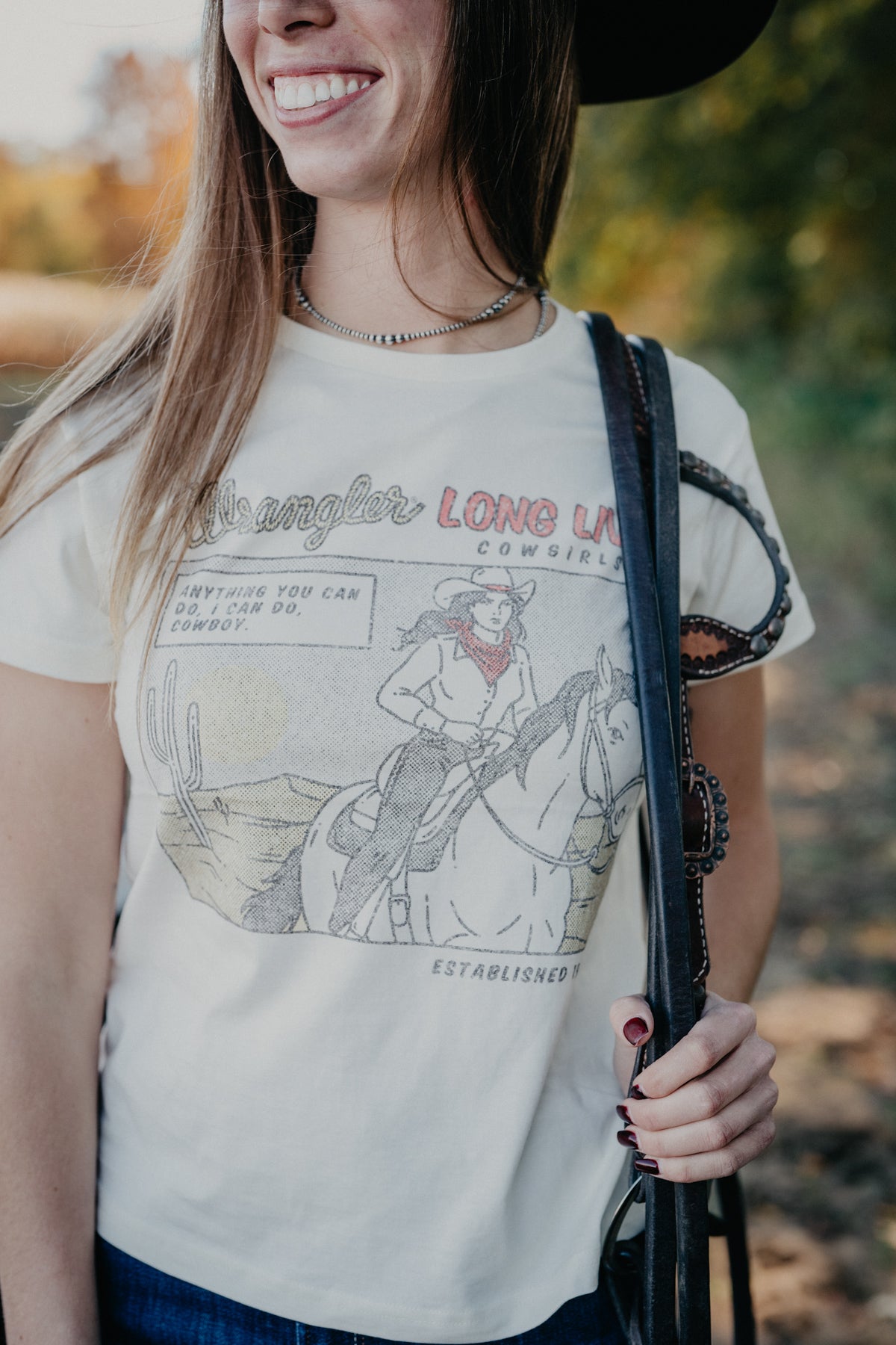 'Comic Cowgirl' Women's Wrangler Graphic T