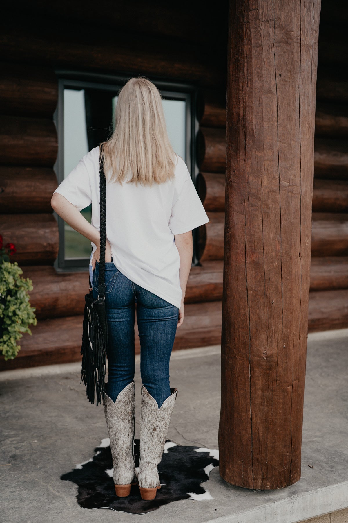 'Rounders' Women's Wrangler Oversized White Tee (XS-XXL)