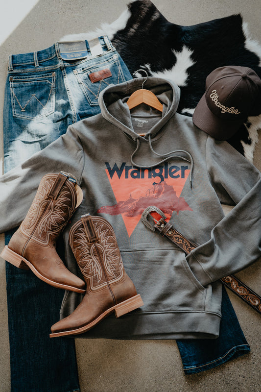 'Grayson' Grey Wrangler Men's Scenic Graphic Hoodie (S - XXL)