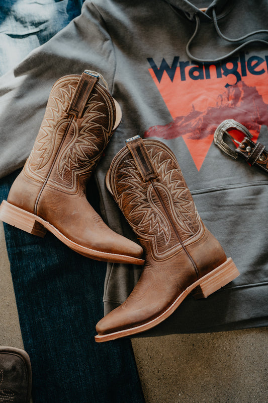 'Le Roy' 11" Brown Men's Hyer Cowboy Boots (Size 8-13/ D & EE Widths)