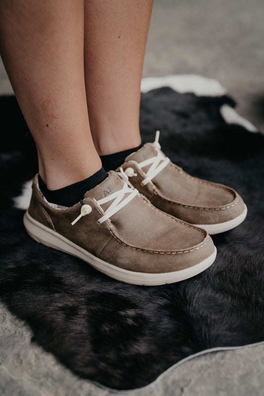 Women's Brown Leather Bomber Ariat Hilo Casual Shoes (Sizes 5.5 - 11)