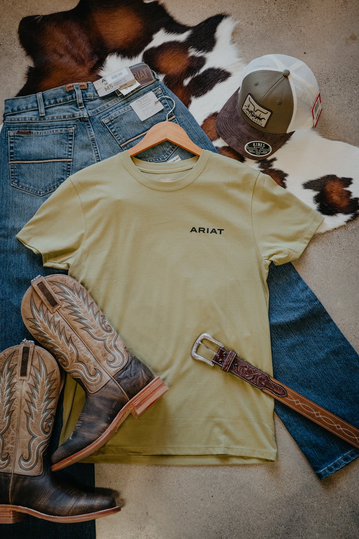 'Grazers' Men's Green T-Shirt by Ariat