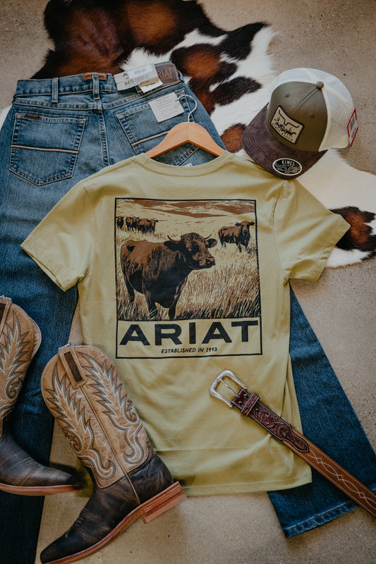 'Grazers' Men's Green T-Shirt by Ariat