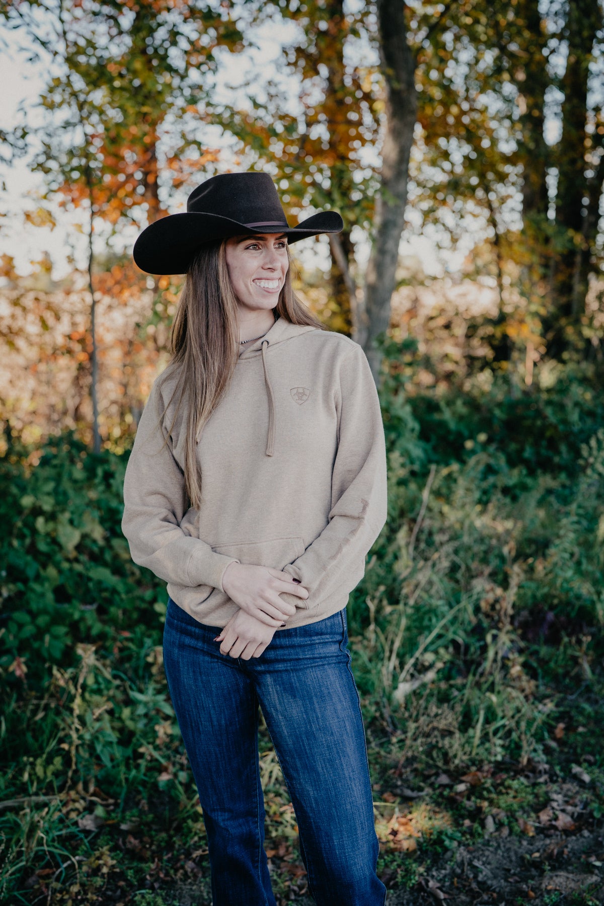 'Kahlua'  Ariat Khaki Women's Logo 2.0 Hoodie
