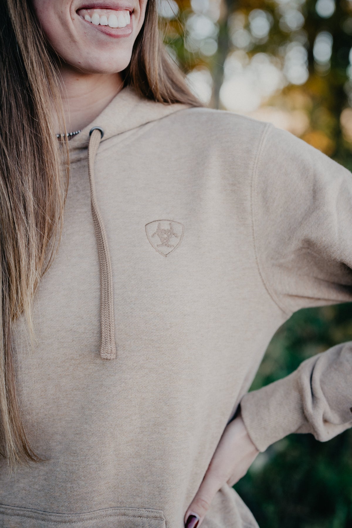 'Kahlua'  Ariat Khaki Women's Logo 2.0 Hoodie