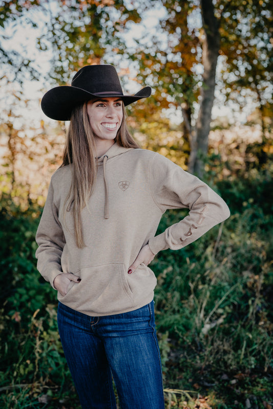'Kahlua'  Ariat Khaki Women's Logo 2.0 Hoodie