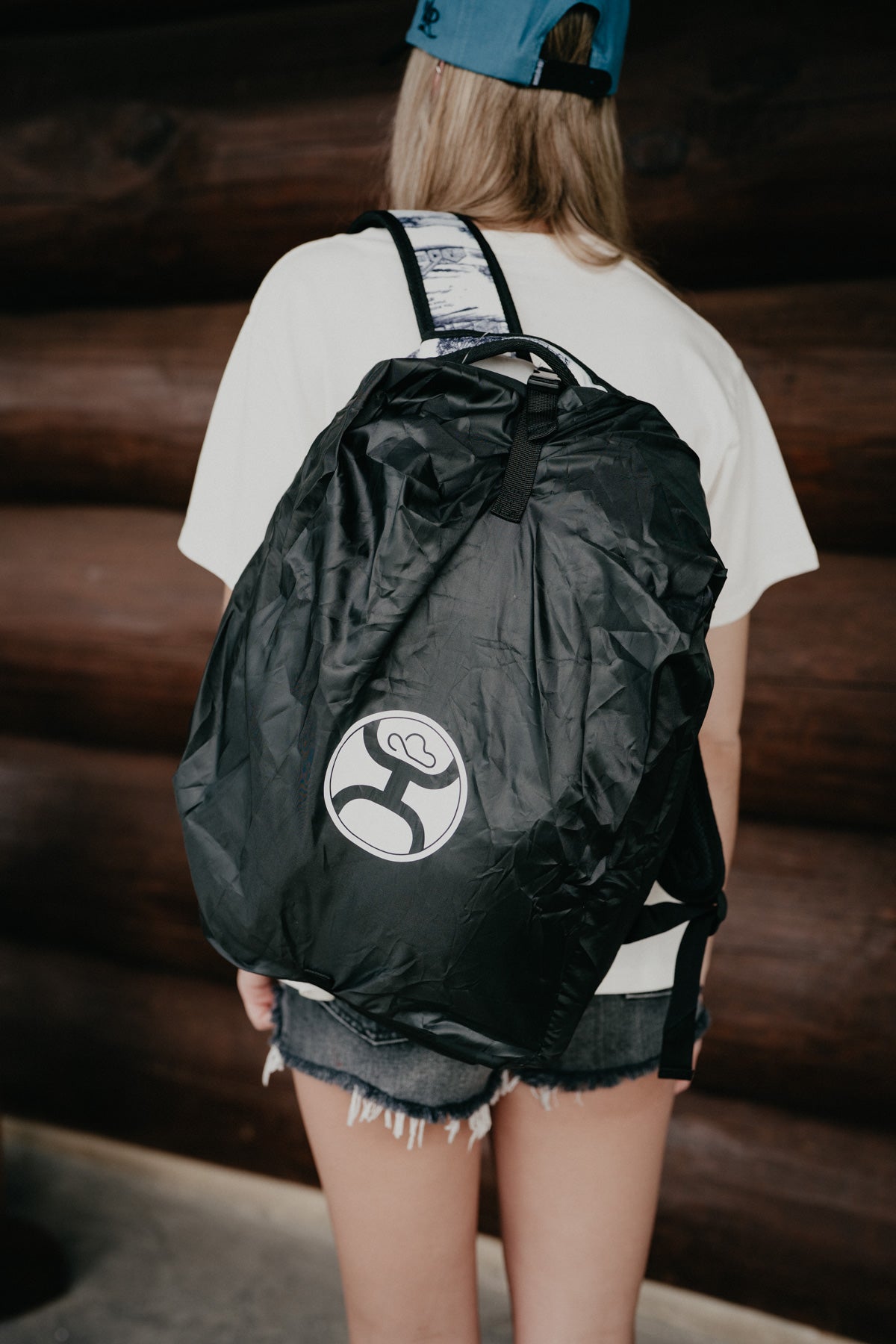 'Recess' Hooey Backpack - White / Black Print with Black Accents