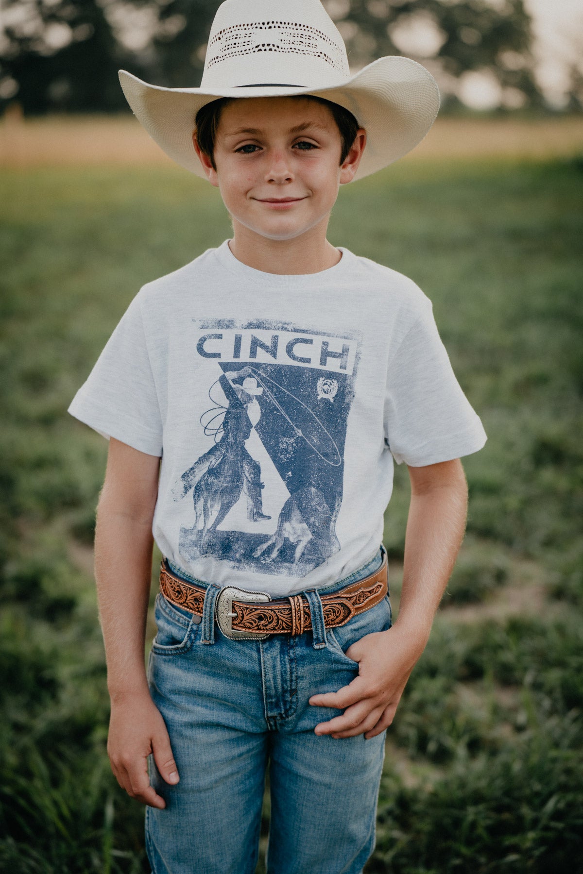'Roped In' Boys Youth CINCH Roping Tee (Youth S - XL)