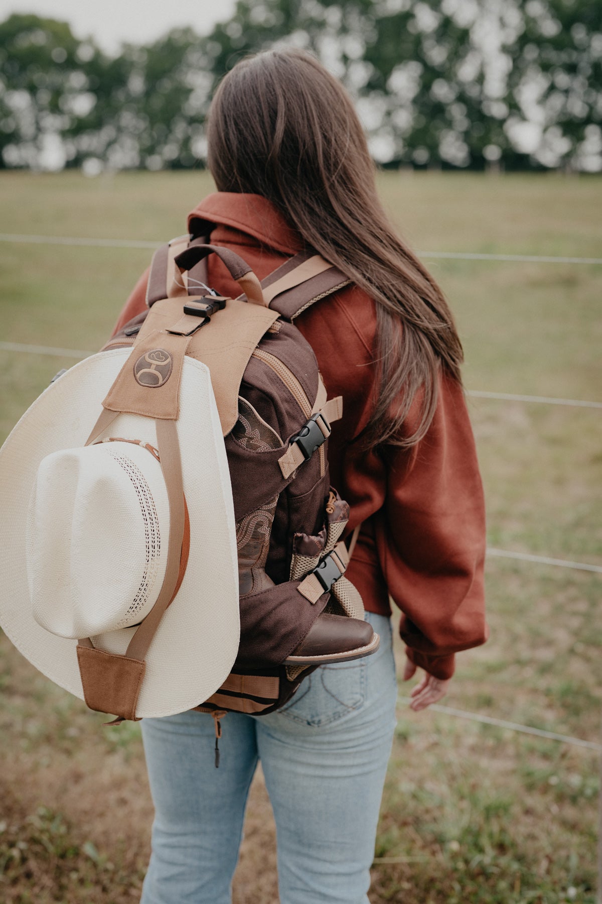 'Mule' Hooey Backpack Brown with Tan Accents