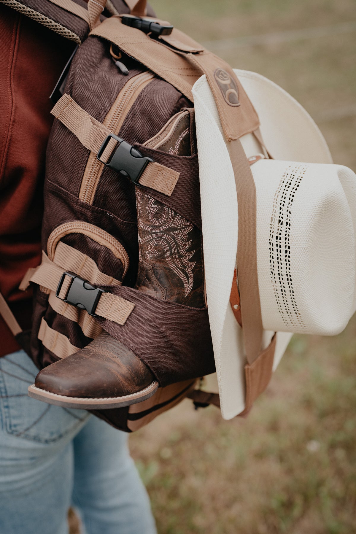 'Mule' Hooey Backpack Brown with Tan Accents