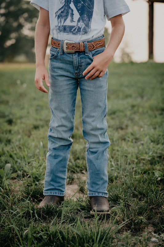 'Boone' Boy's Retro Slim Straight Wrangler Jeans (Slim & Reg. Fit)