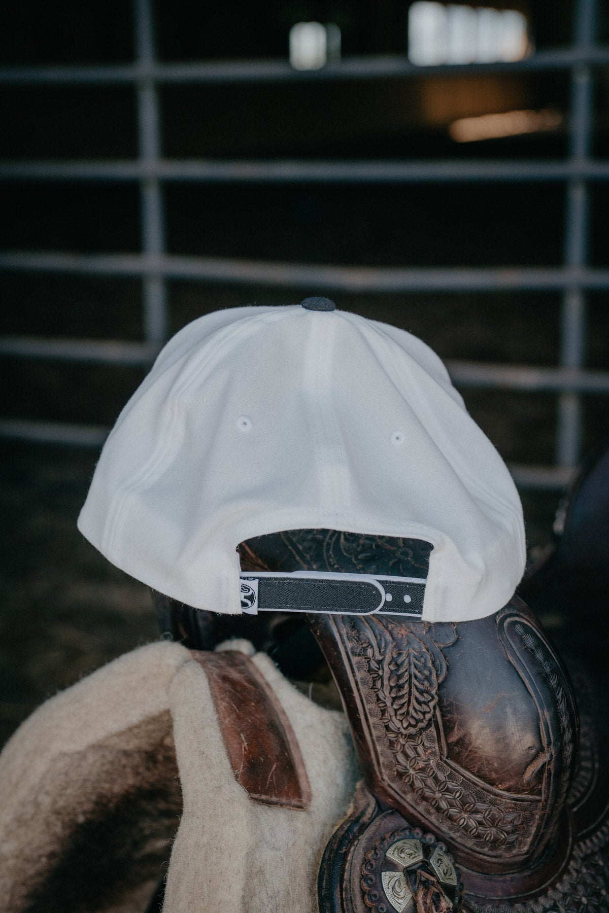 'Wild Ride' White 5-Panel Trucker Hat with Brown/Black Logo By Hooey