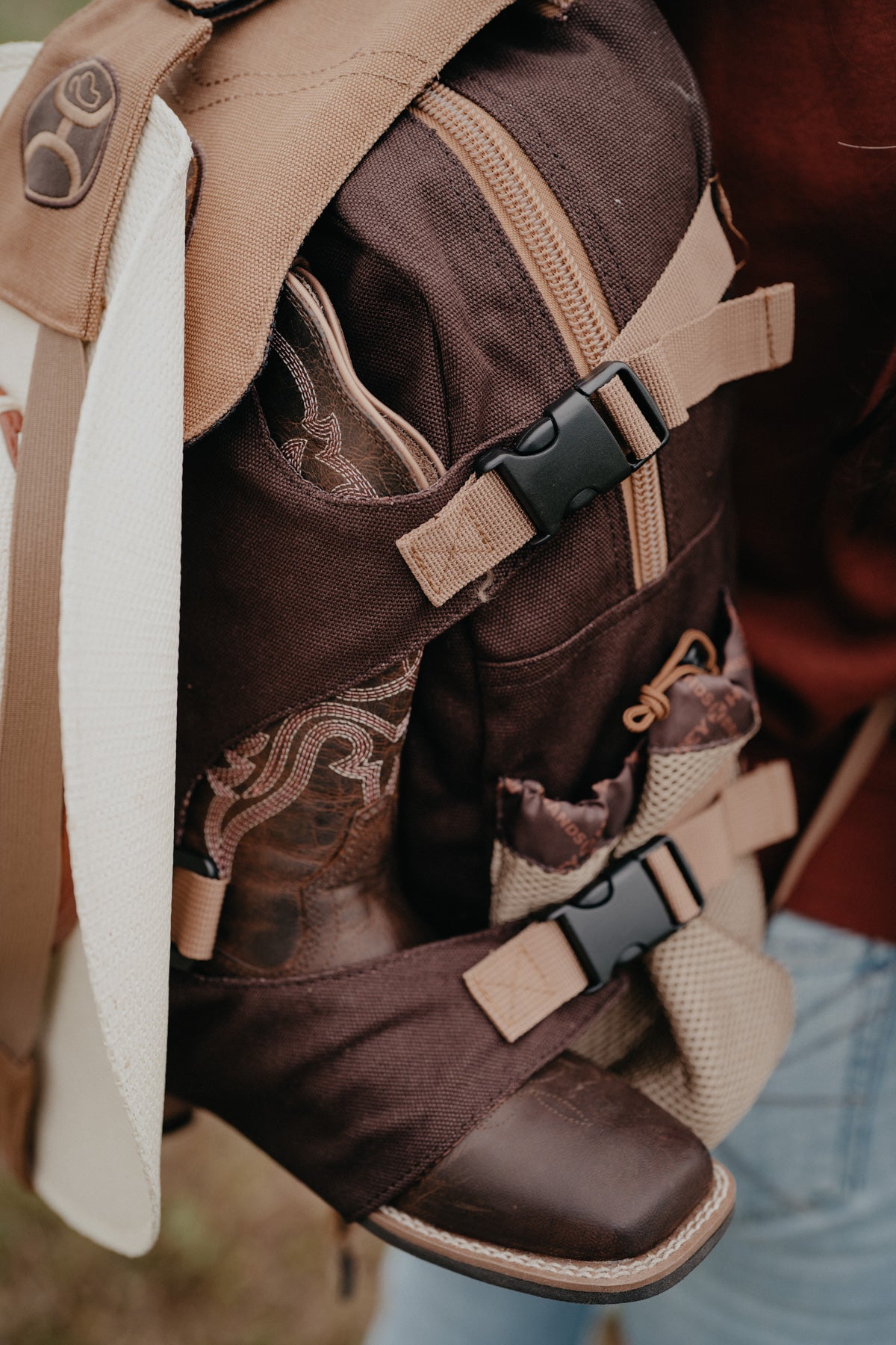 'Mule' Hooey Backpack Brown with Tan Accents