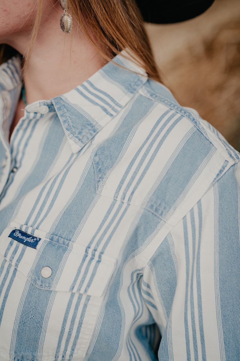 'Sedona' Wrangler Women's Pearl Snap Retro Pin Stripe (XS-XL)
