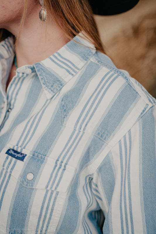 'Sedona' Wrangler Women's Pearl Snap Retro Pin Stripe (XS-XL)