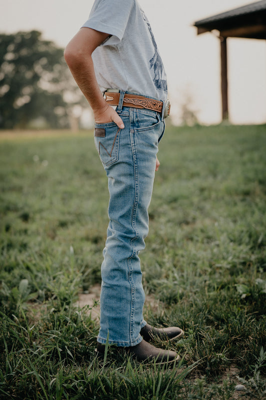 'Boone' Boy's Retro Slim Straight Wrangler Jeans (Slim & Reg. Fit)