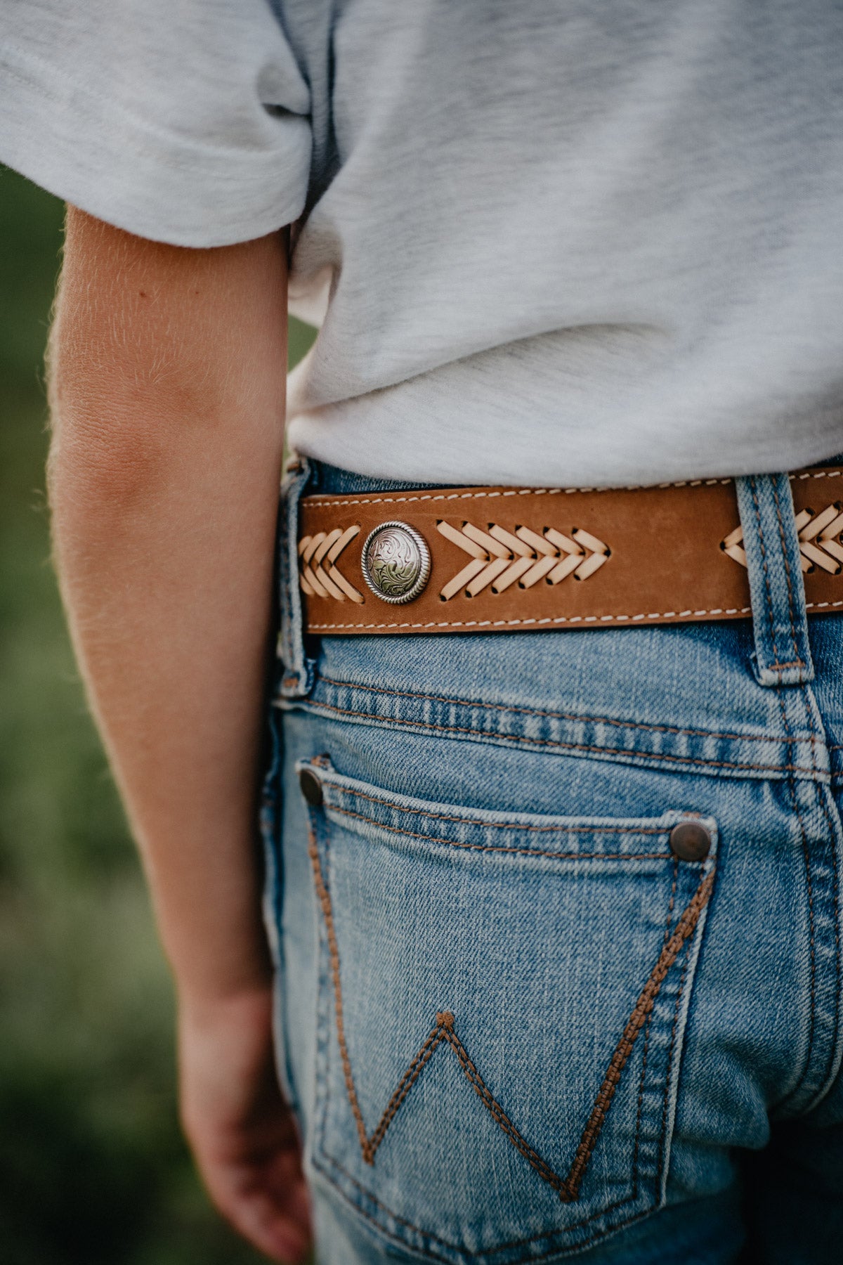 Unisex Kids Laced Body Leather Belt (22-28)