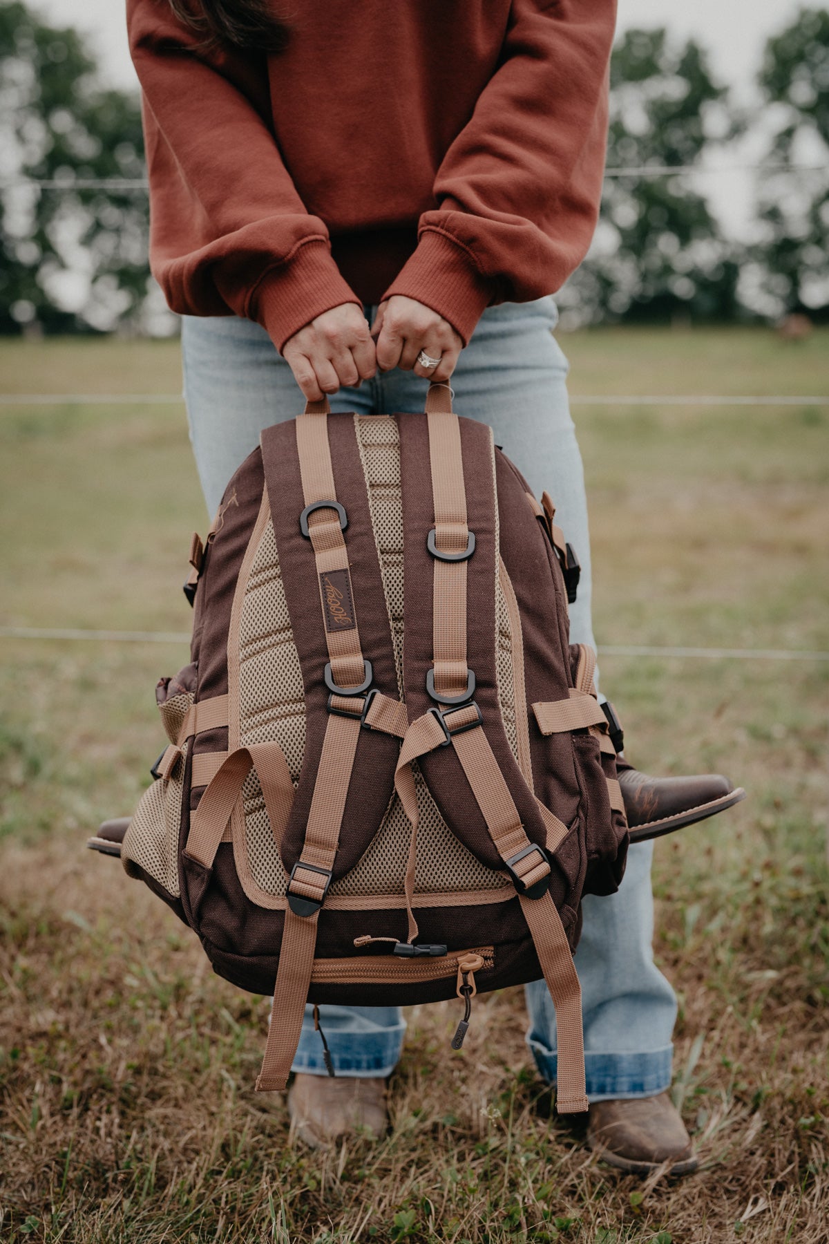 'Mule' Hooey Backpack Brown with Tan Accents
