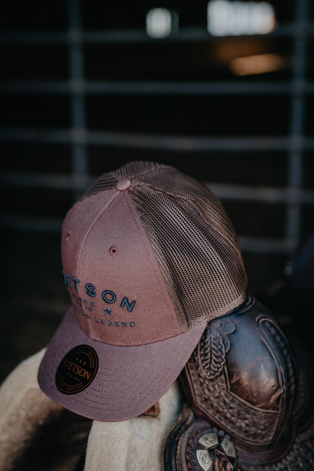 Stetson 3D American Legend Oxblood Ball Cap