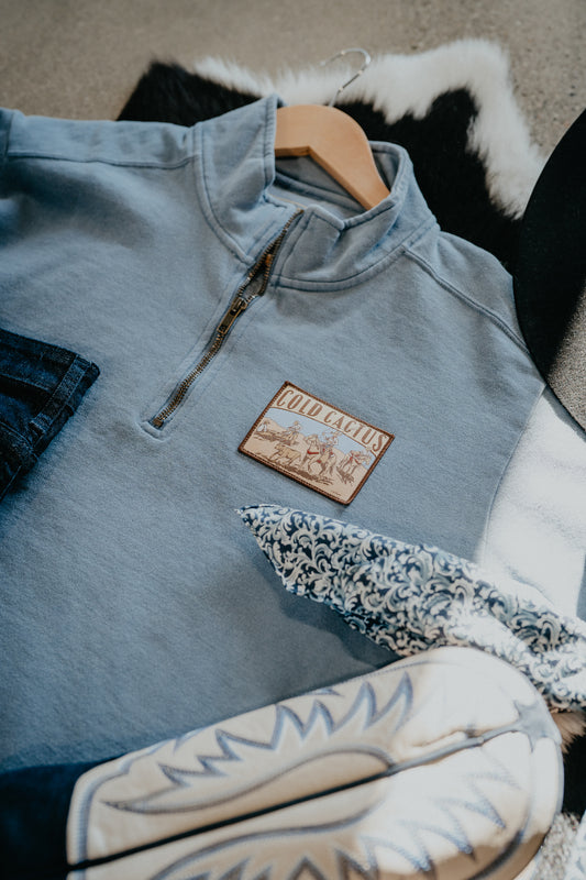 Cold Cactus 'Branding Pen' Patch Embroidered Unisex Quarter Zip