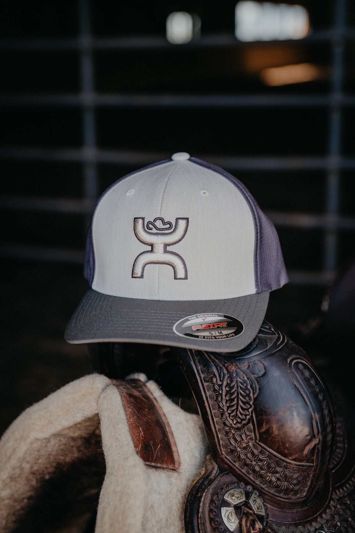 'Coach' 5-Panel Trucker Hat with Tan/Brown Logo By Hooey