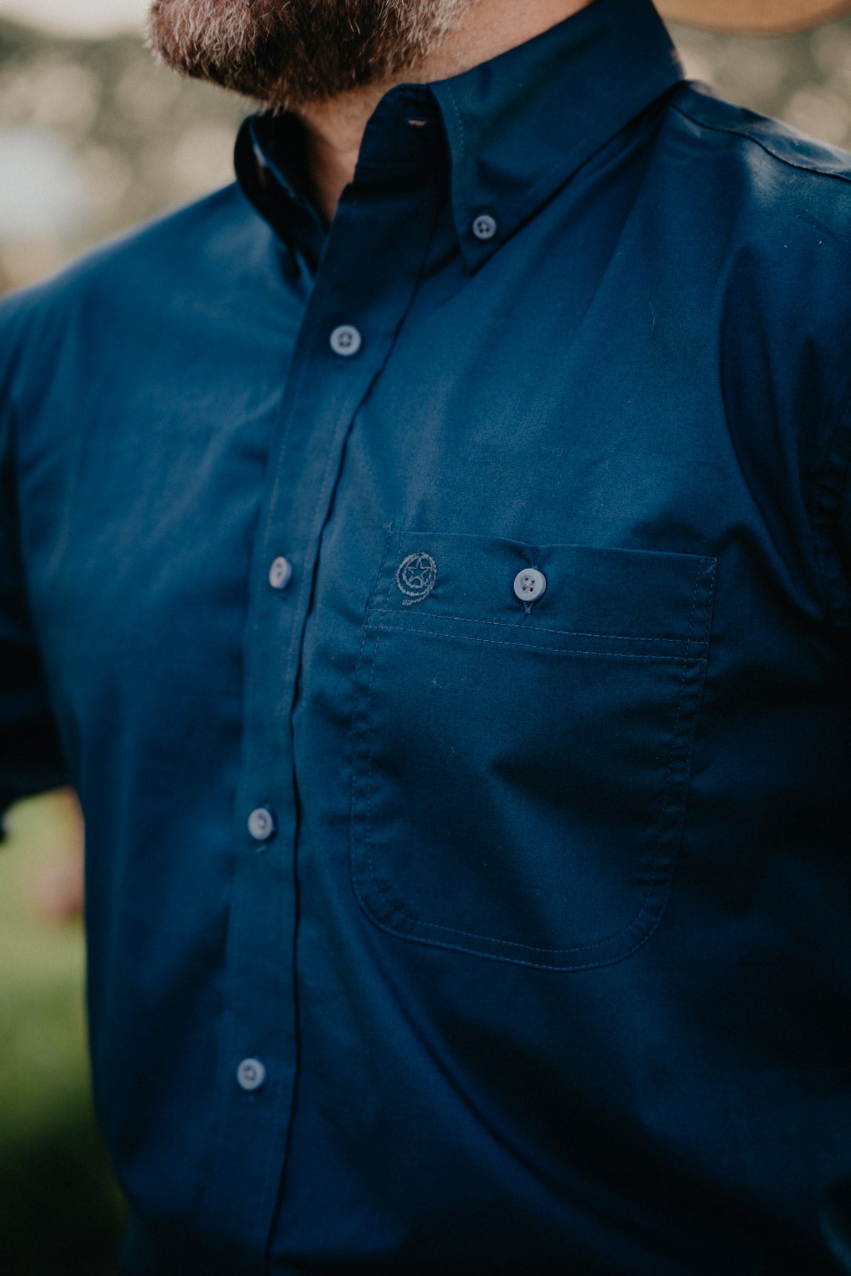 'Earl' Men's Deep Blue Button Up by Wrangler George Strait (S-XXL)