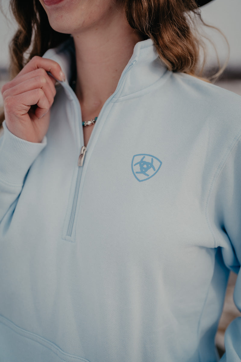 'Fiona' Women's Ariat Foundation Logo 1/2 Zip Sweatshirt (XS-XXL)