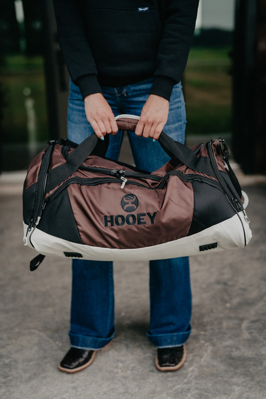 'Competitor' Hooey Duffle Bag - Chocolate with Black/Grey Accents