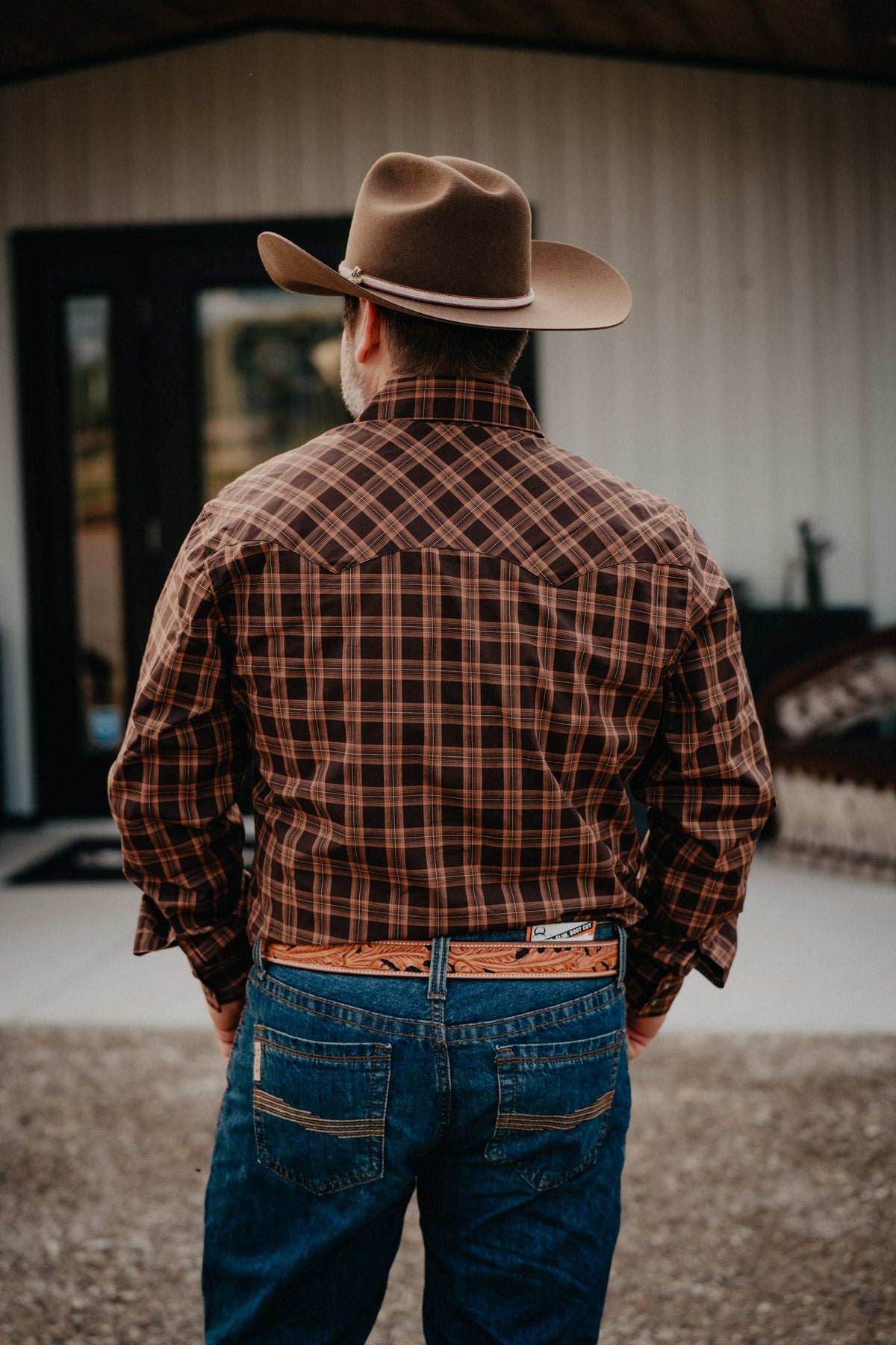 'Brad' Men's Brown/Caramel Plaid Wrangler Retro Core (S-XXL)