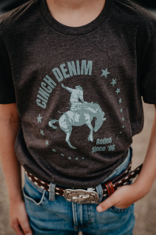 Youth Boys "Rodeo Since '96" CINCH Charcoal T-Shirt