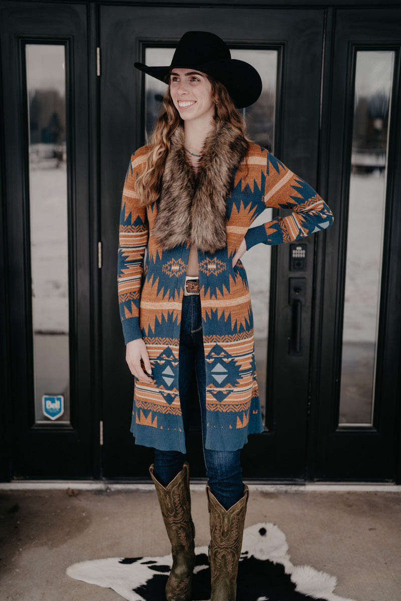 'Azlyn' Aztec Sweater Cardigan by Panhandle Slim (XS-XXL)