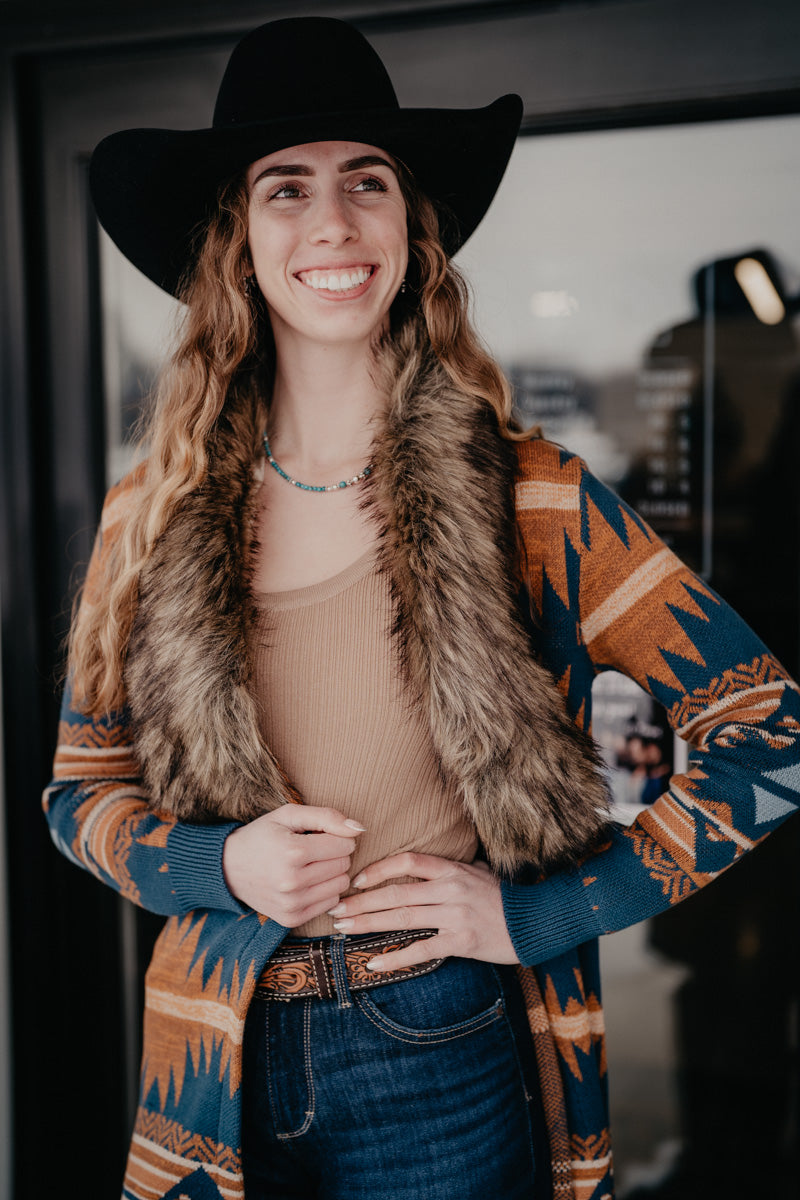 'Azlyn' Aztec Sweater Cardigan by Panhandle Slim (XS-XXL)