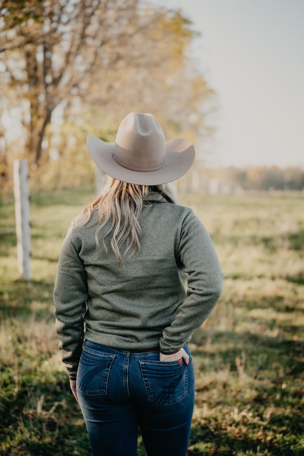 'Aspen' Women's CINCH Olive Fleece Pullover