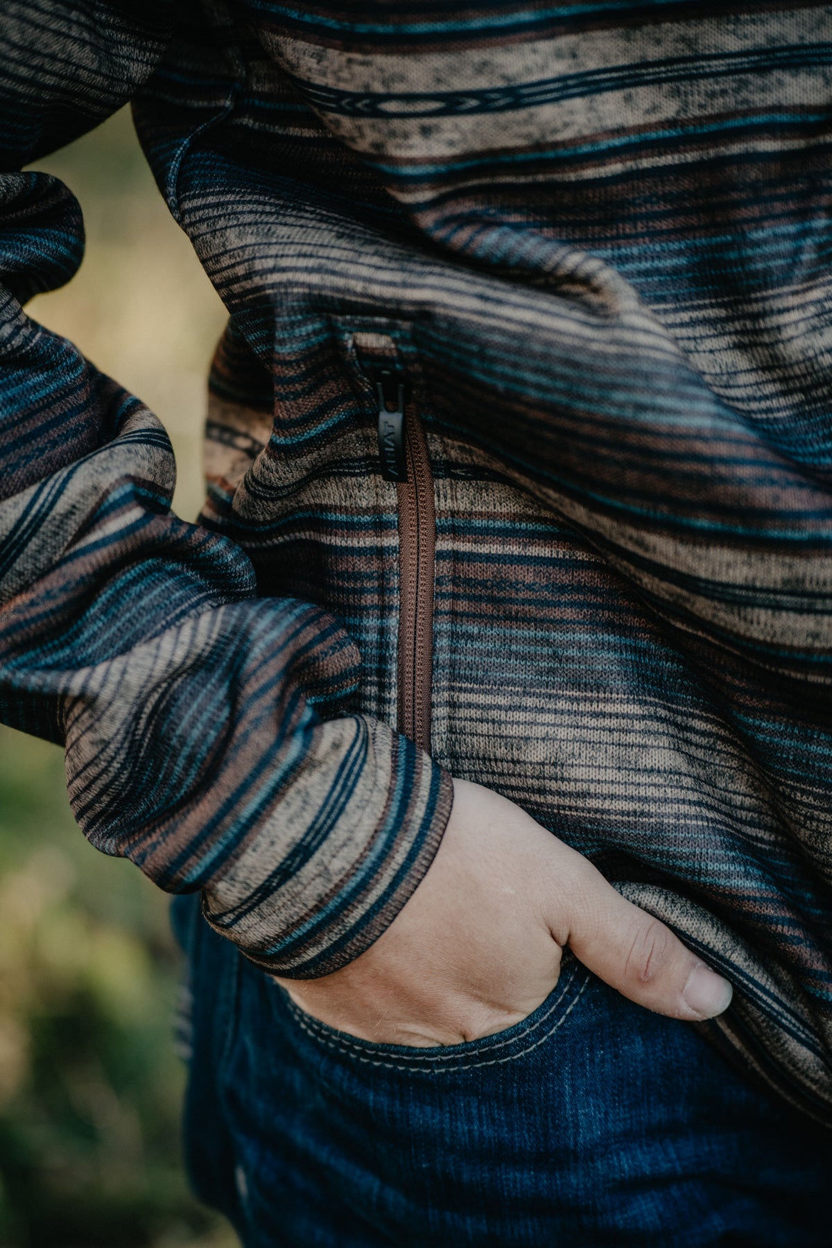 'Caldwell' Men's Brazil Nut Full Zip Sweater