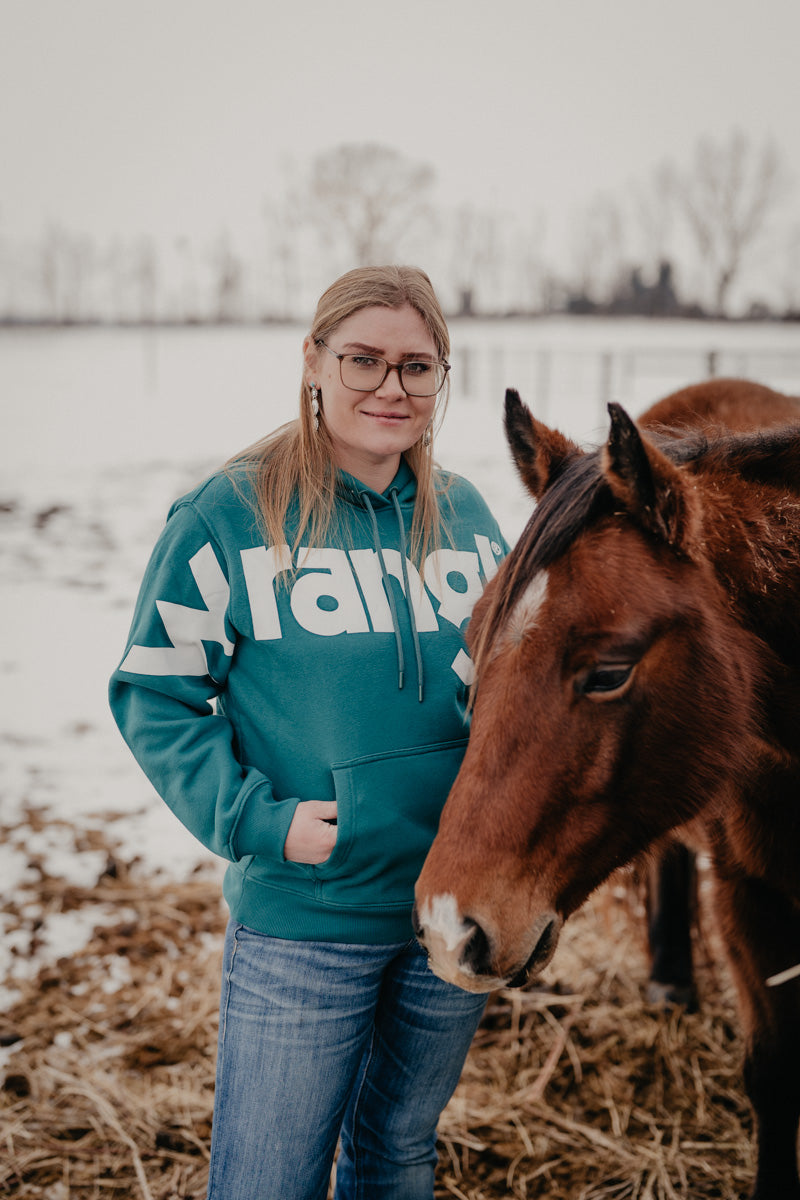 'Tyra' Women's Wrangler Retro Teal Hoodie (XS-XXL)