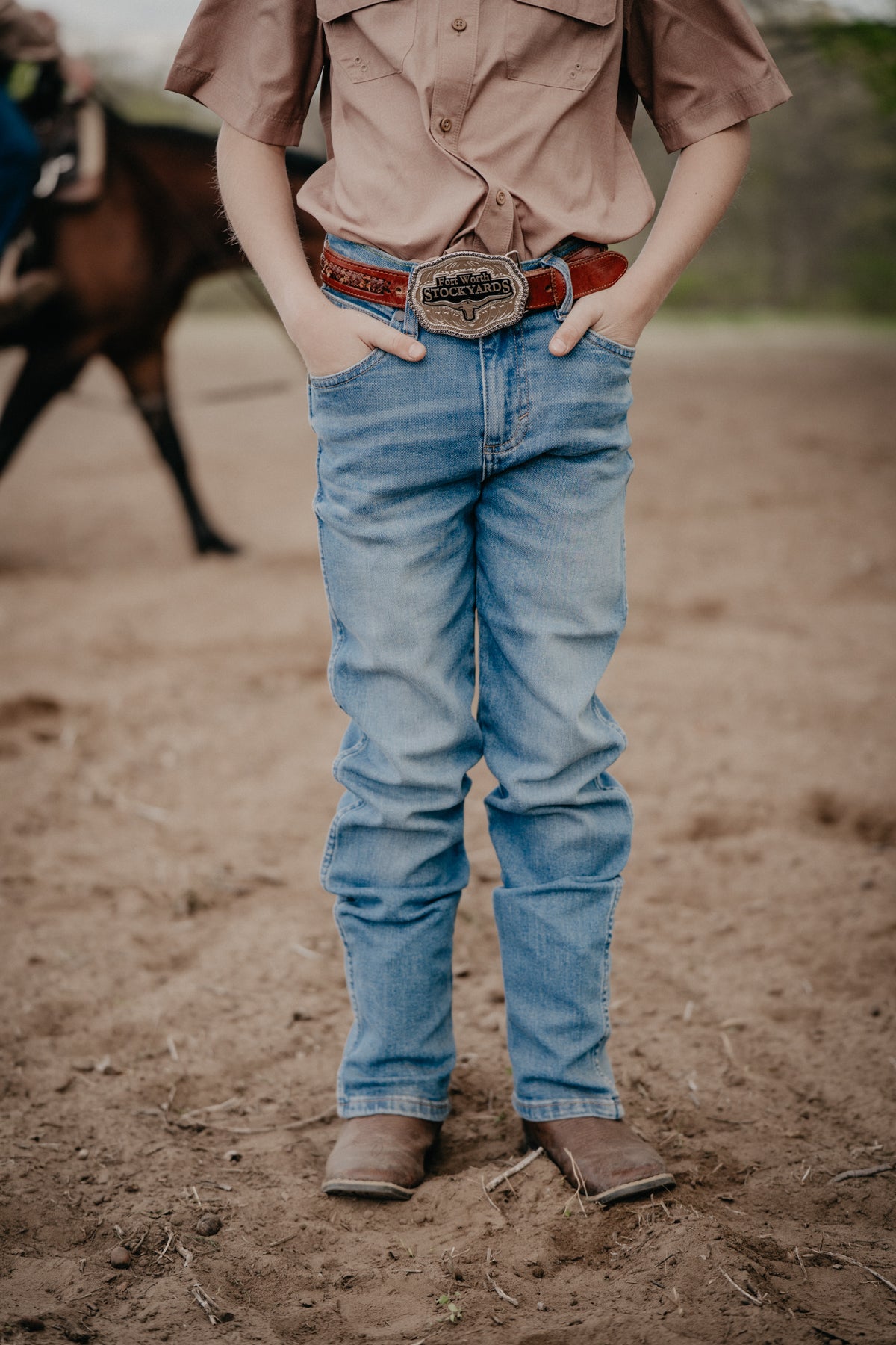 'Rylie' Boy's Retro Slim Straight Jeans by Wrangler (Slim & Reg. Fit)