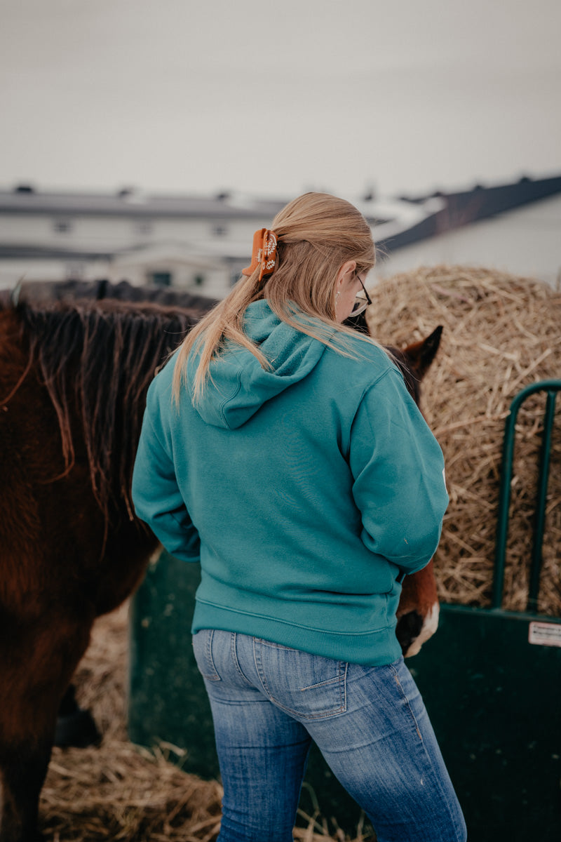 'Tyra' Women's Wrangler Retro Teal Hoodie (XS-XXL)