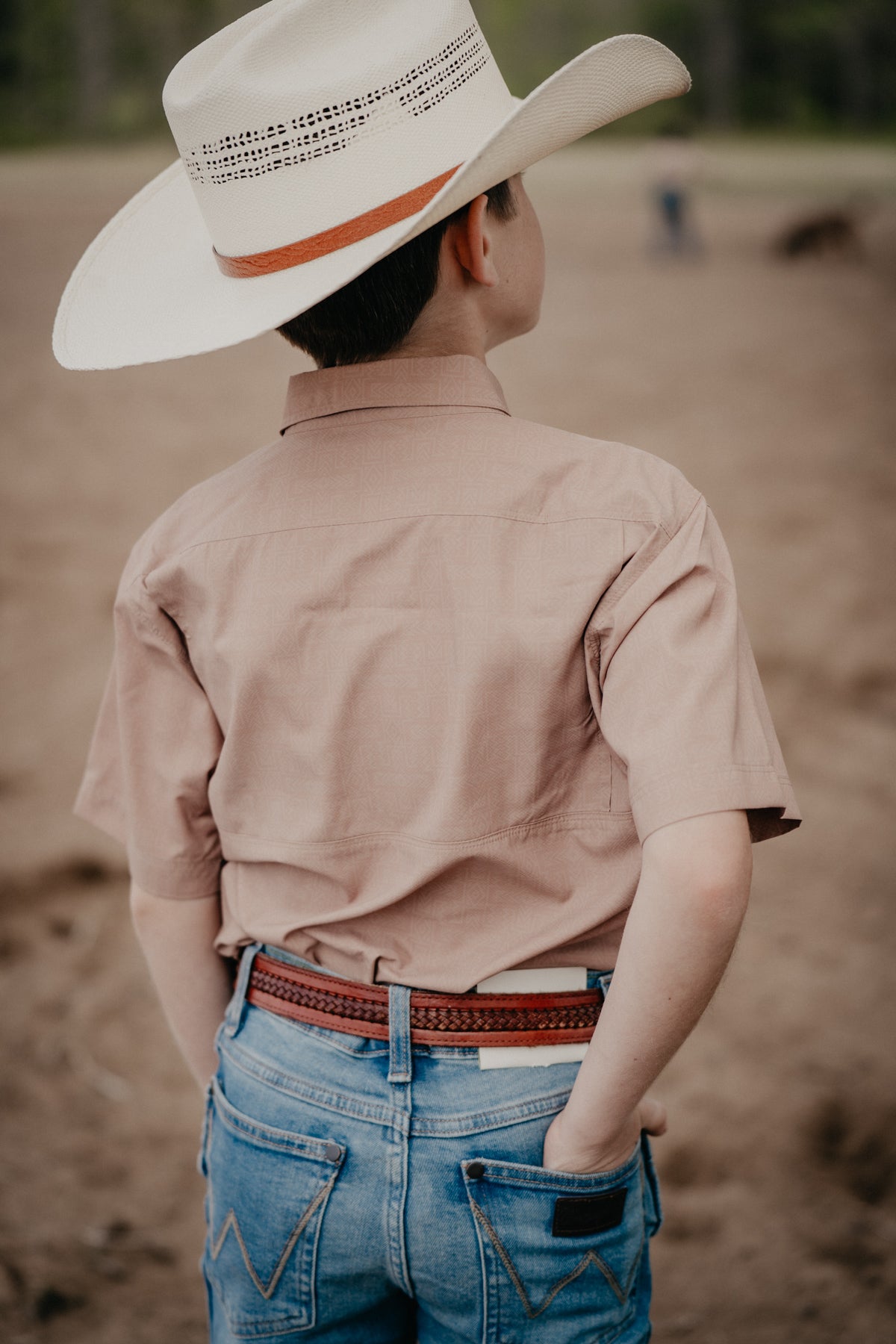 'Outbound' Boy's Tan Short Sleeve VentTek by Ariat (Medium Only)