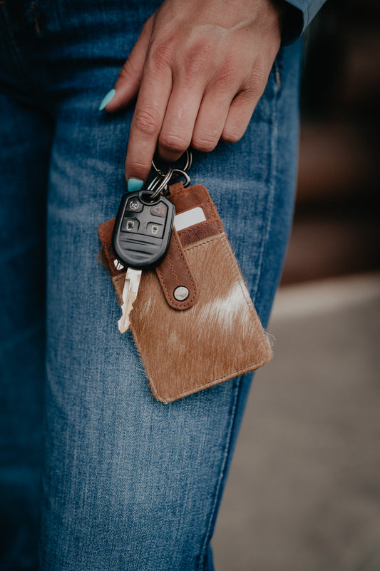 Roper Cowhide Card Holder