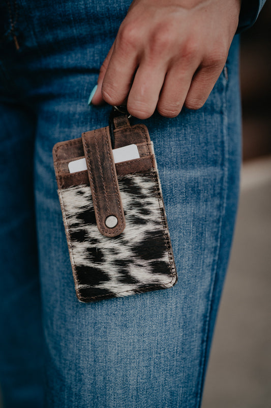 Roper Cowhide Card Holder