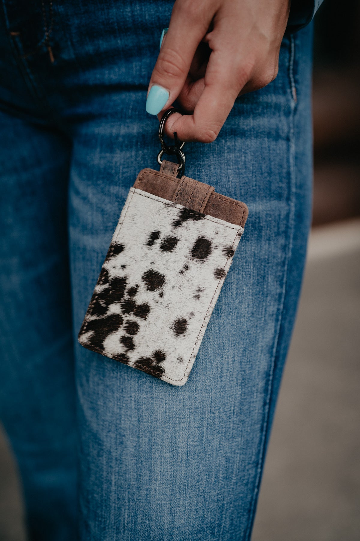 Roper Cowhide Card Holder