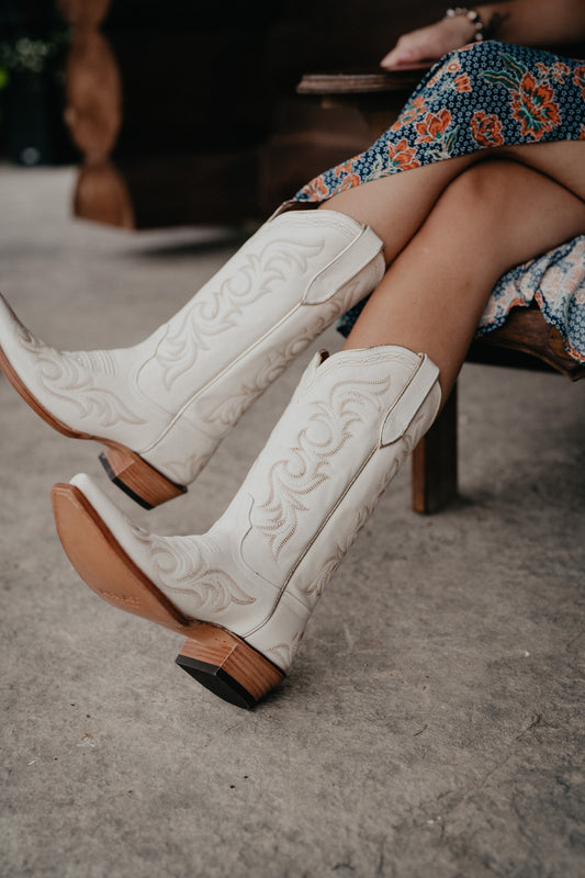 'Hazen' Ivory Pearl Ariat X-Toe Cowboy Boot