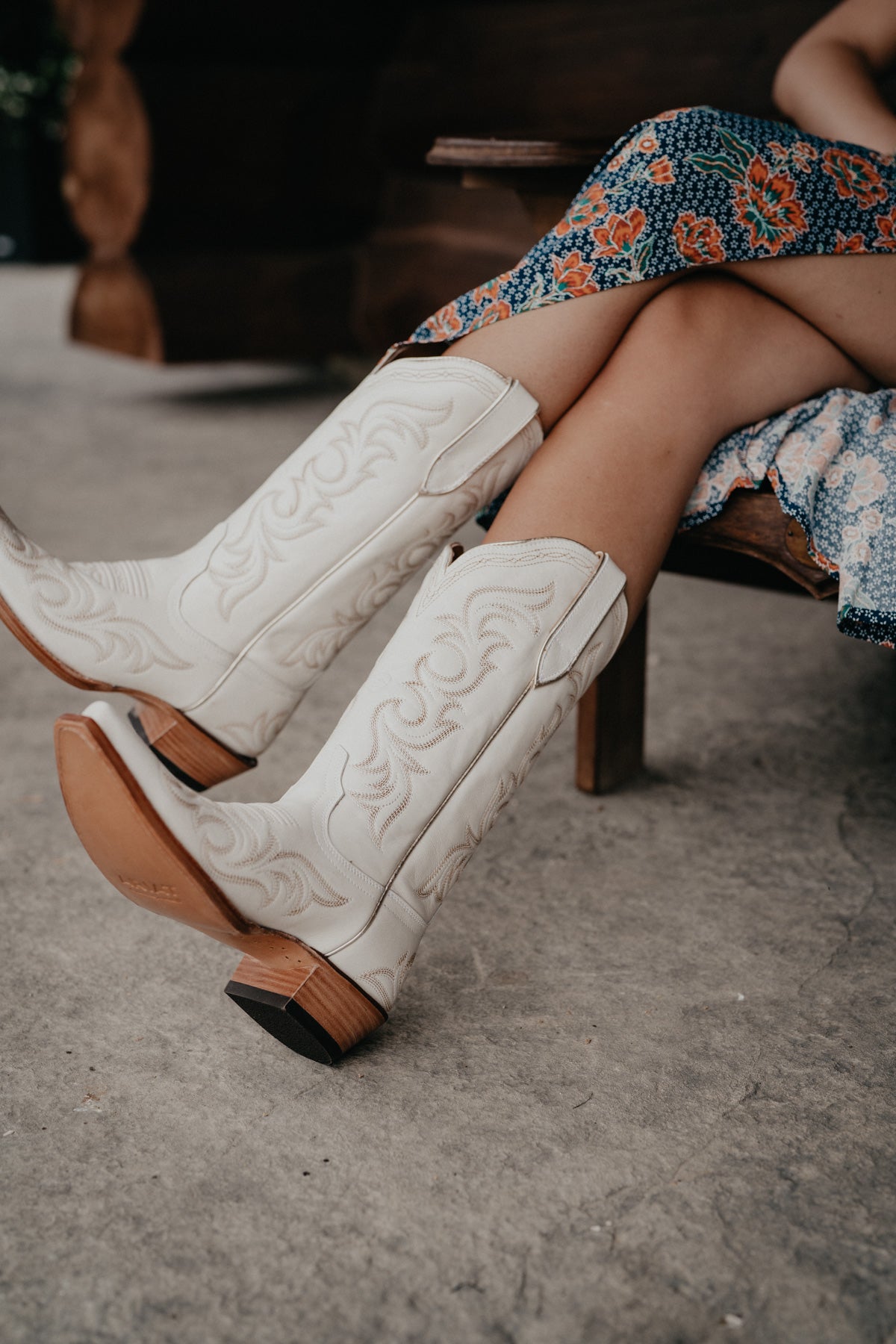 'Hazen' Ivory Pearl Ariat X-Toe Cowboy Boot