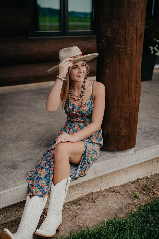'Nyla' Floral Printed Midi Dress by Rock and Roll Denim