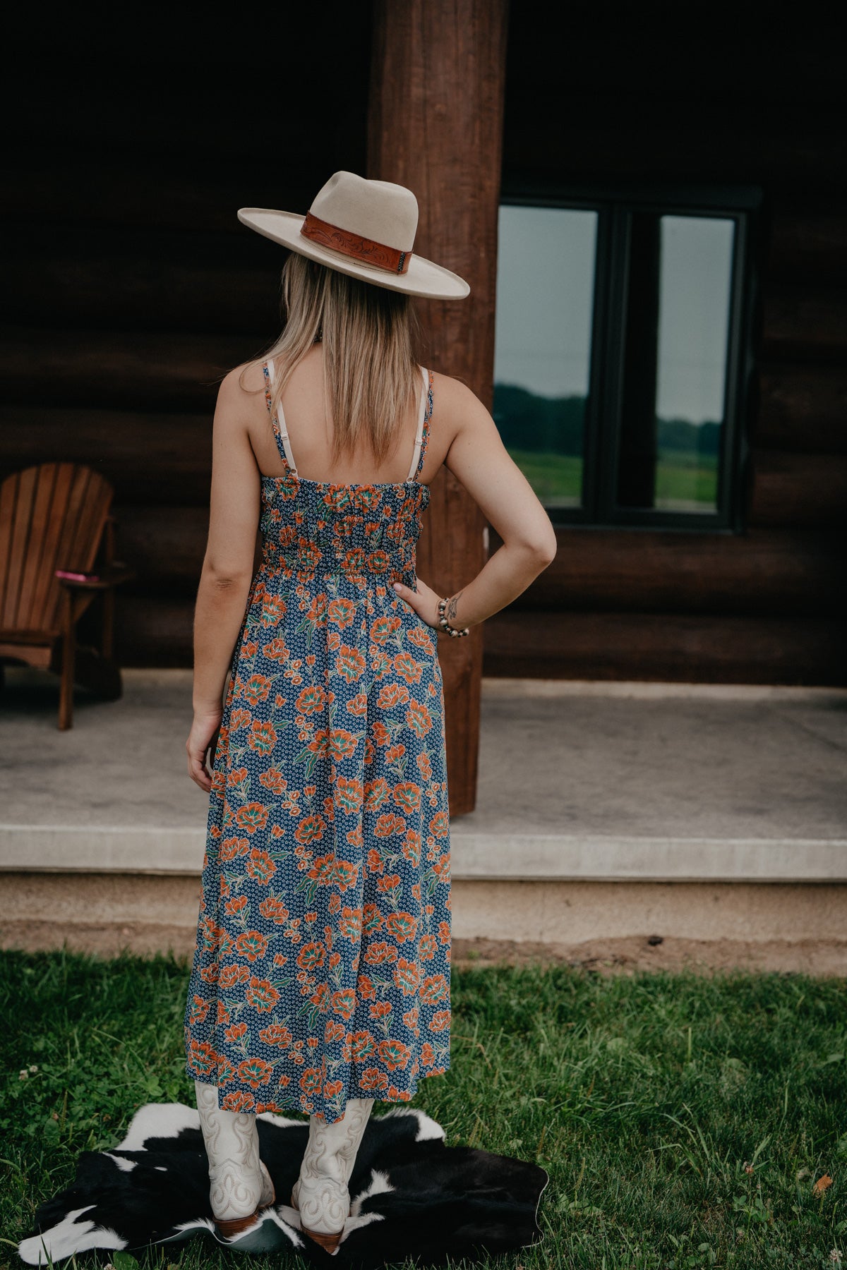 'Nyla' Floral Printed Midi Dress by Rock and Roll Denim