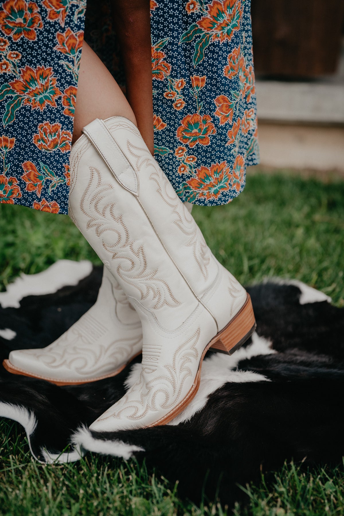 'Hazen' Ivory Pearl Ariat X-Toe Cowboy Boot