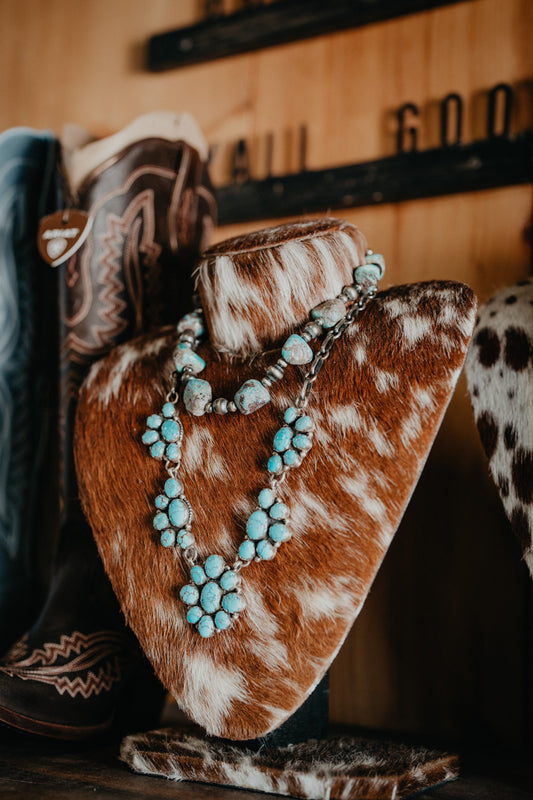 Turquoise Cluster Statement Necklace