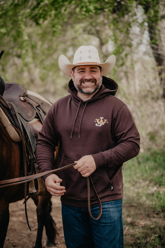 'JW Cattle Co.' Men's Hooey Chocolate Brown John Wayne Hoodie (S-XXL)